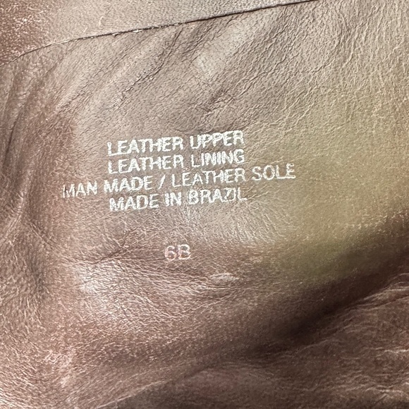 BCBGMAXAZRIA croc embossed hidden wedge knee high boots brown size 6 - Picture 9 of 10